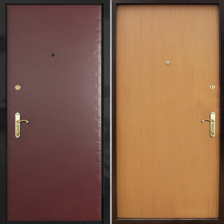 Металлическая дверь с винилискожей и ламинатом